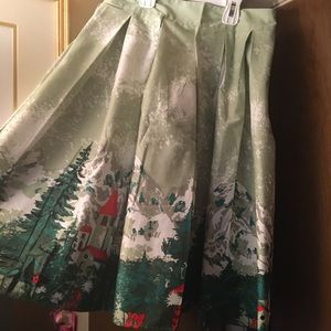 Vintage style A line pleated Skirt sz Sm